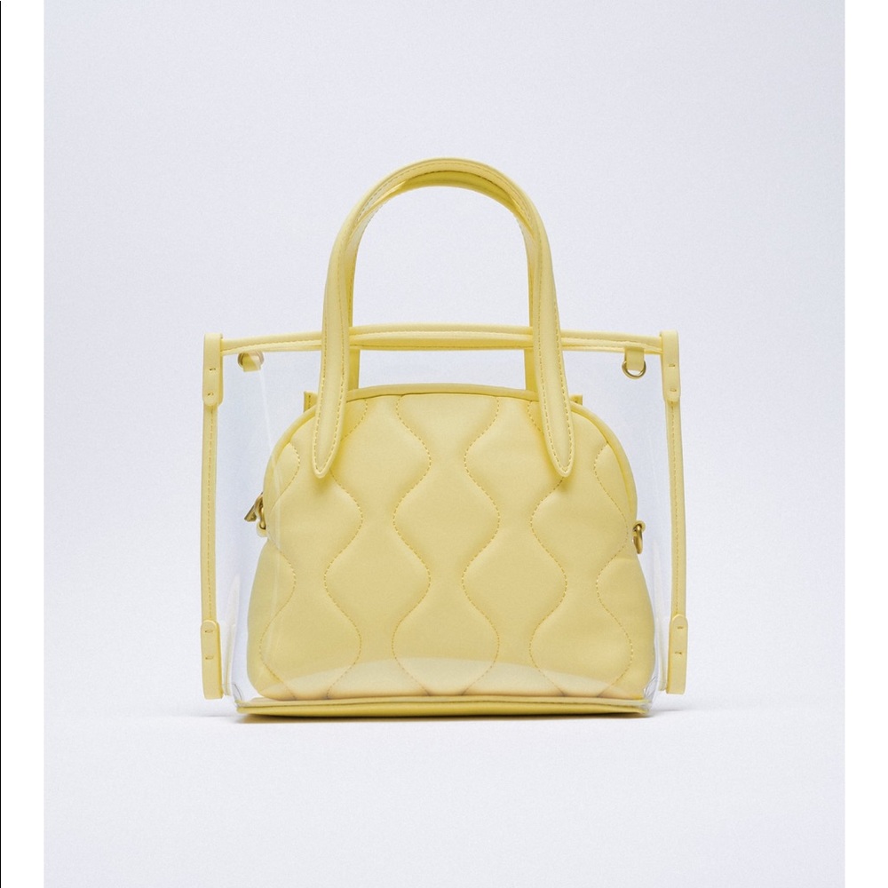 Zara transparent mini tote bag